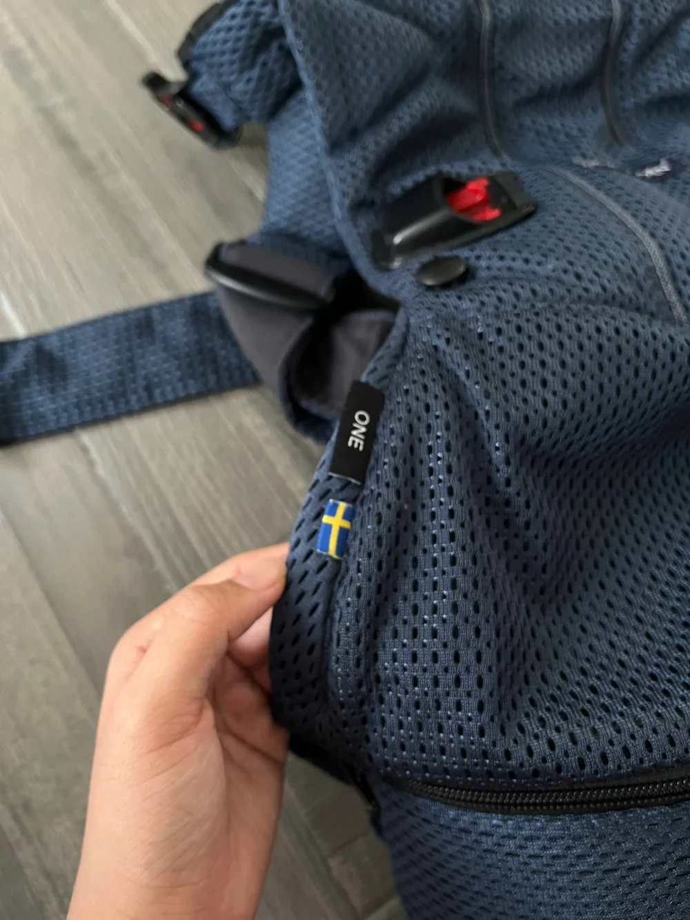 Địu Baby bjorn one air 3D mesh màu xanh navy 3kg2-15kg - Ảnh 5