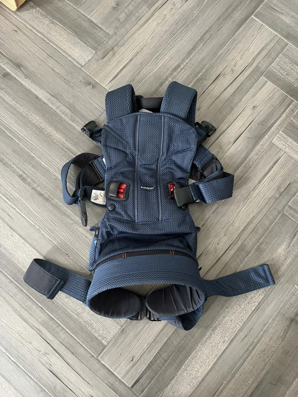 Địu Baby bjorn one air 3D mesh màu xanh navy 3kg2-15kg - Ảnh 8