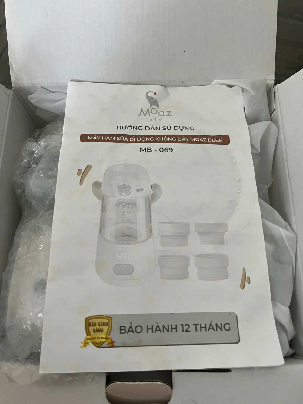 Máy hâm sữa di động cầm tay Moaz bébé MB069 tặng 4 cổ bình (như mới còn bảo hành 12 tháng) - Ảnh 10