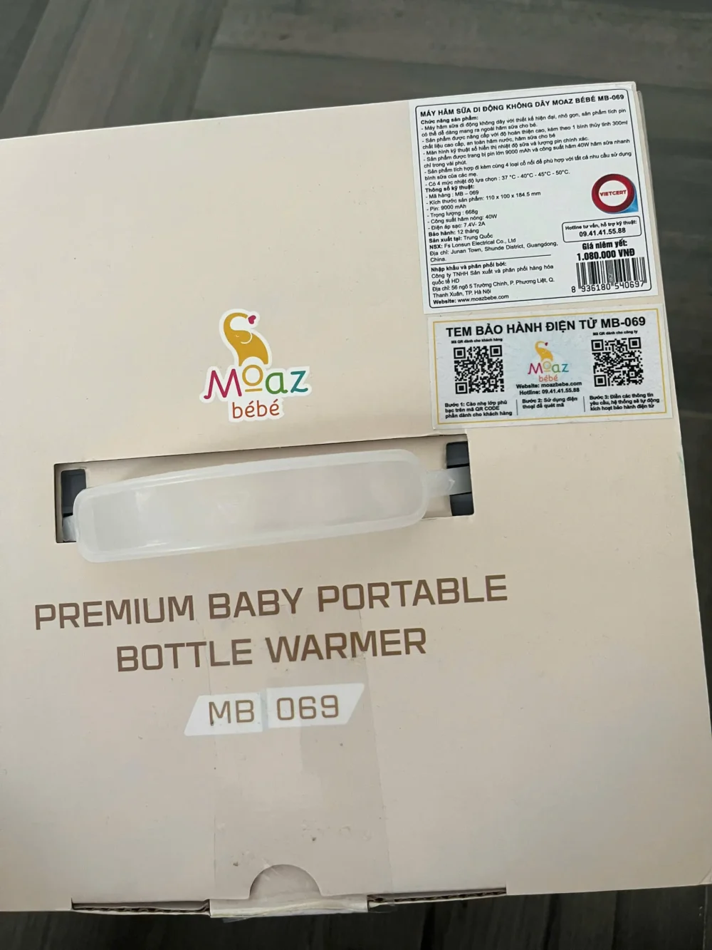 Máy hâm sữa di động cầm tay Moaz bébé MB069 tặng 4 cổ bình (như mới còn bảo hành 12 tháng) - Ảnh 5