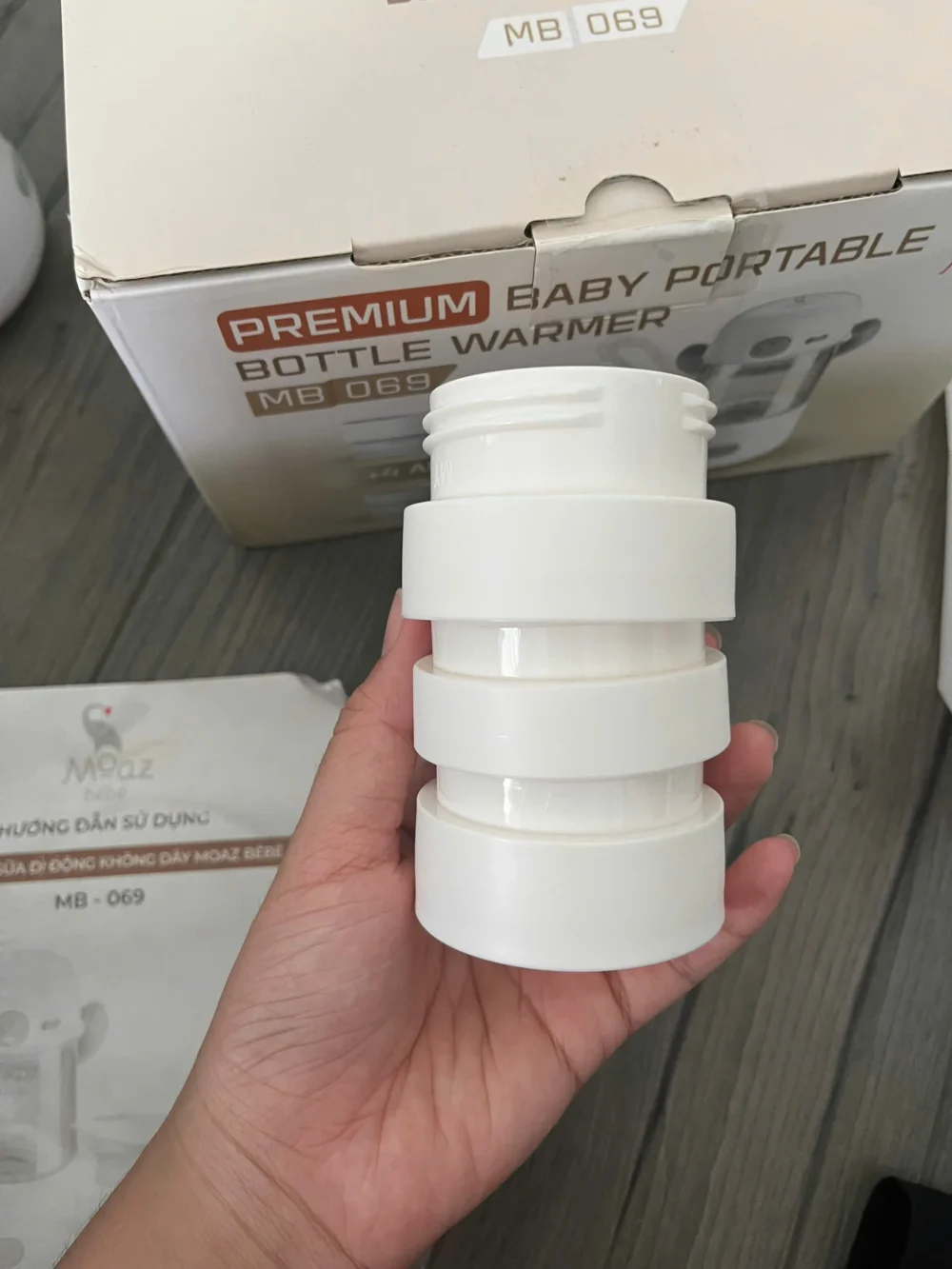 Máy hâm sữa di động cầm tay Moaz bébé MB069 tặng 4 cổ bình (như mới còn bảo hành 12 tháng) - Ảnh 7