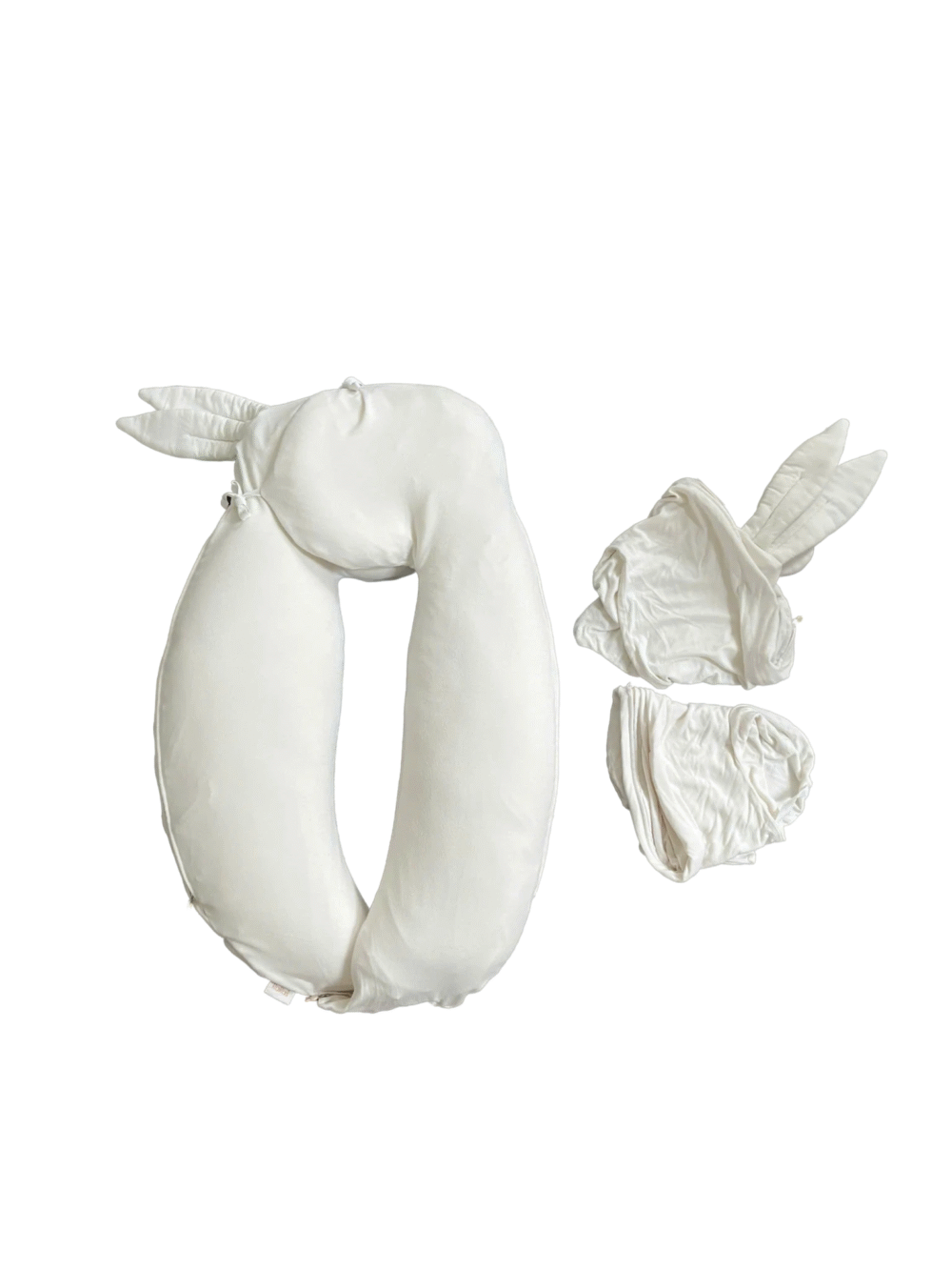 Set gối thỏ Raras vải all season & 1 vỏ gối all season & lót chống thấm