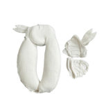 Set gối thỏ Raras vải all season & 1 vỏ gối all season & lót chống thấm