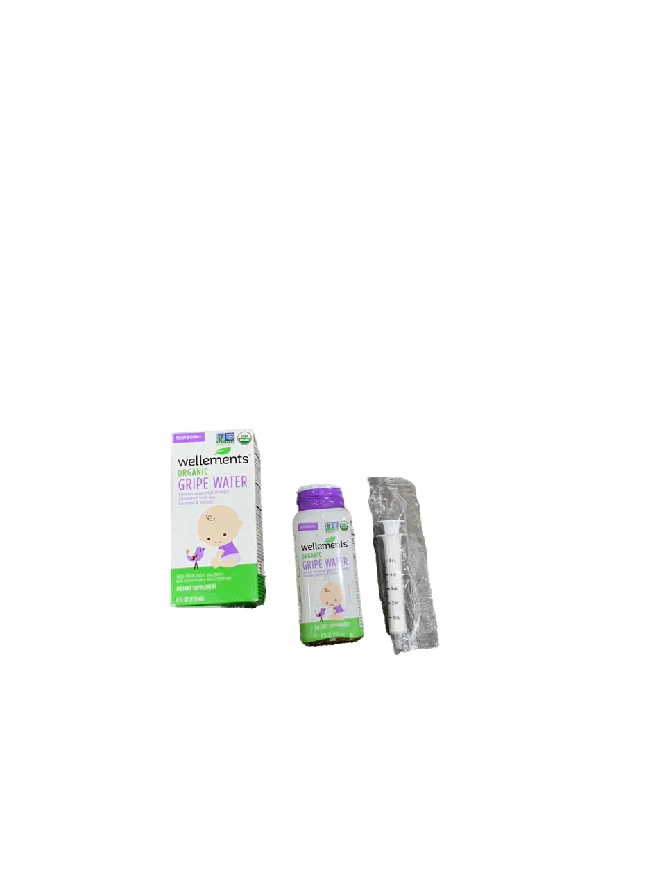 Nước Gripe hữu cơ giúp giảm triệu chứng khó chịu ở dạ dày, đầy hơi cho bé Wellements