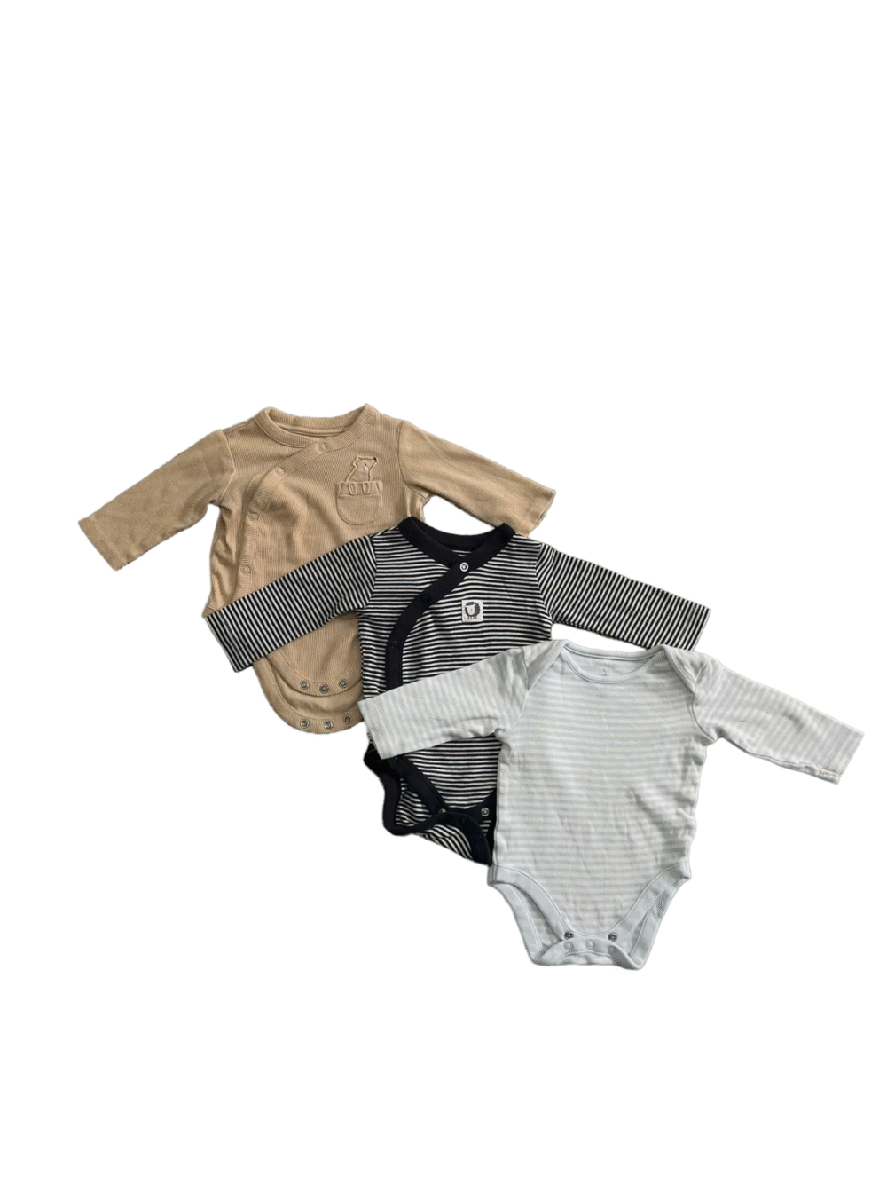 Set 3 bộ bodysuit bé dài tay mix brand Mother care & Mac moonMother care & Mac moon