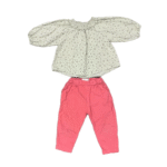 Set đồ bé gái áo tay phồng hoa nhí pastel & quần dài mix brandcopenhagen delight & korean brand