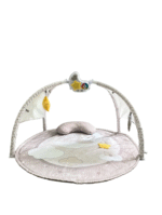 Thảm chơi phát nhạc và gối tập tummy time Chicco màu xám be