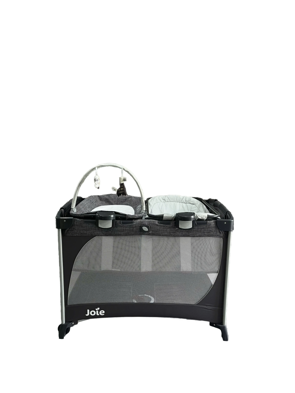 Giường cũi em bé Joie Commuter Change & Snooze Linen Gray