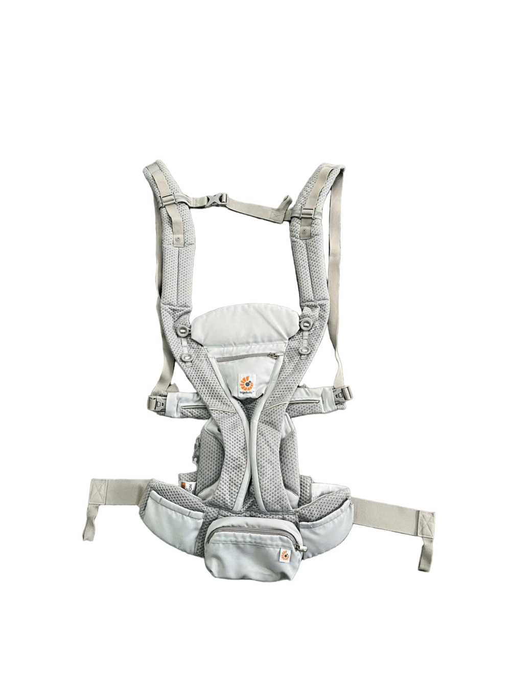 Địu Ergo baby Omni Breeze màu xám nhạt 0-4 tuổi (no box)