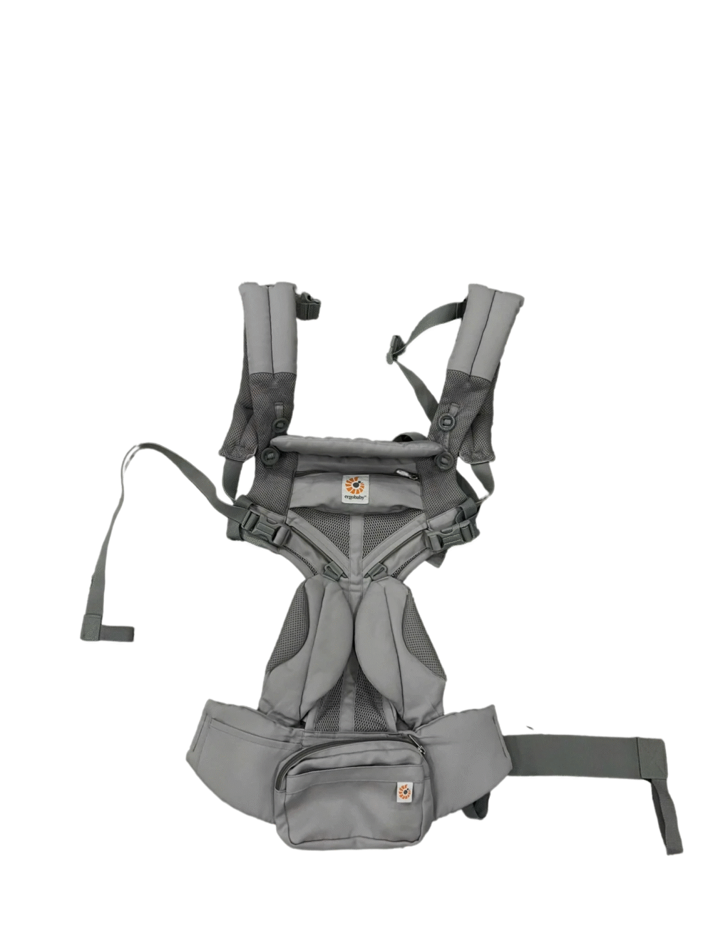 Địu Ergo baby Omni 360 cool air mesh màu xám nhạt 0-4 tuổi (no box cắt tag)