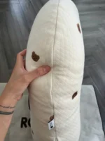 Gối chống trào ngược Rototo bebe vải cotton lụa hoạ tiết chú gấu (còn túi vải đựng gối) - Ảnh 14
