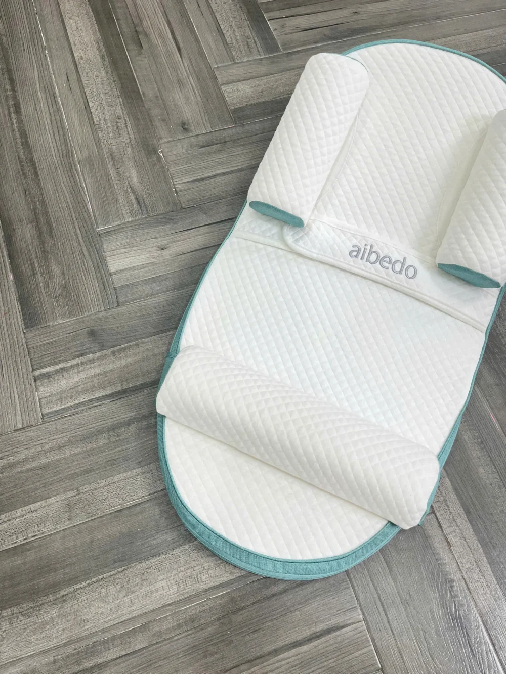 Gối chống trào ngược Aibedo màu trắng xanh - Ảnh 12