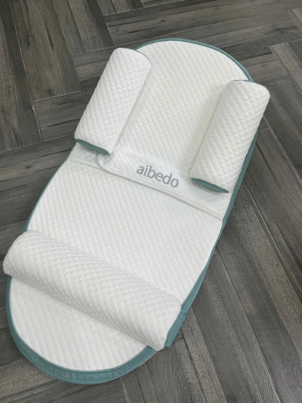 Gối chống trào ngược Aibedo màu trắng xanh - Ảnh 13