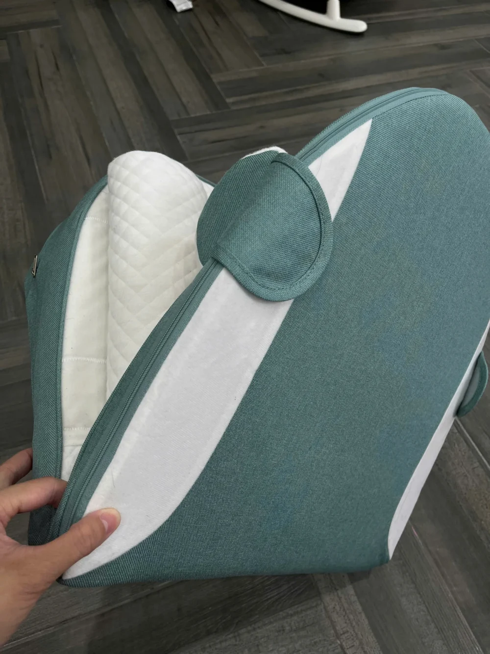 Gối chống trào ngược Aibedo màu trắng xanh - Ảnh 6