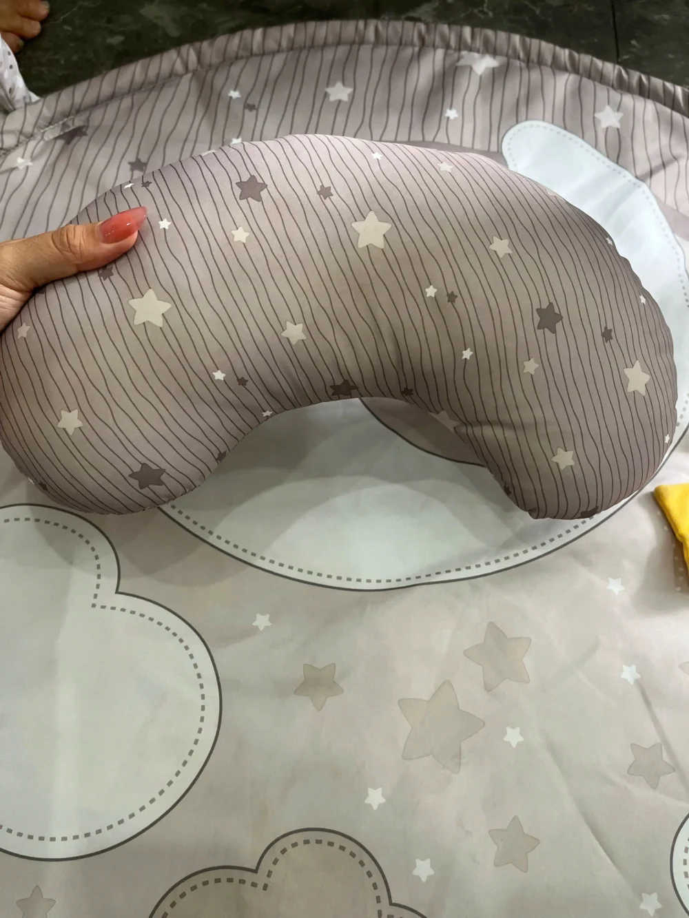 Thảm chơi phát nhạc & màu sắc và gối tập tummy time Chicco màu xám be - Ảnh 5