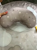 Thảm chơi phát nhạc và gối tập tummy time Chicco màu xám be - Ảnh 5