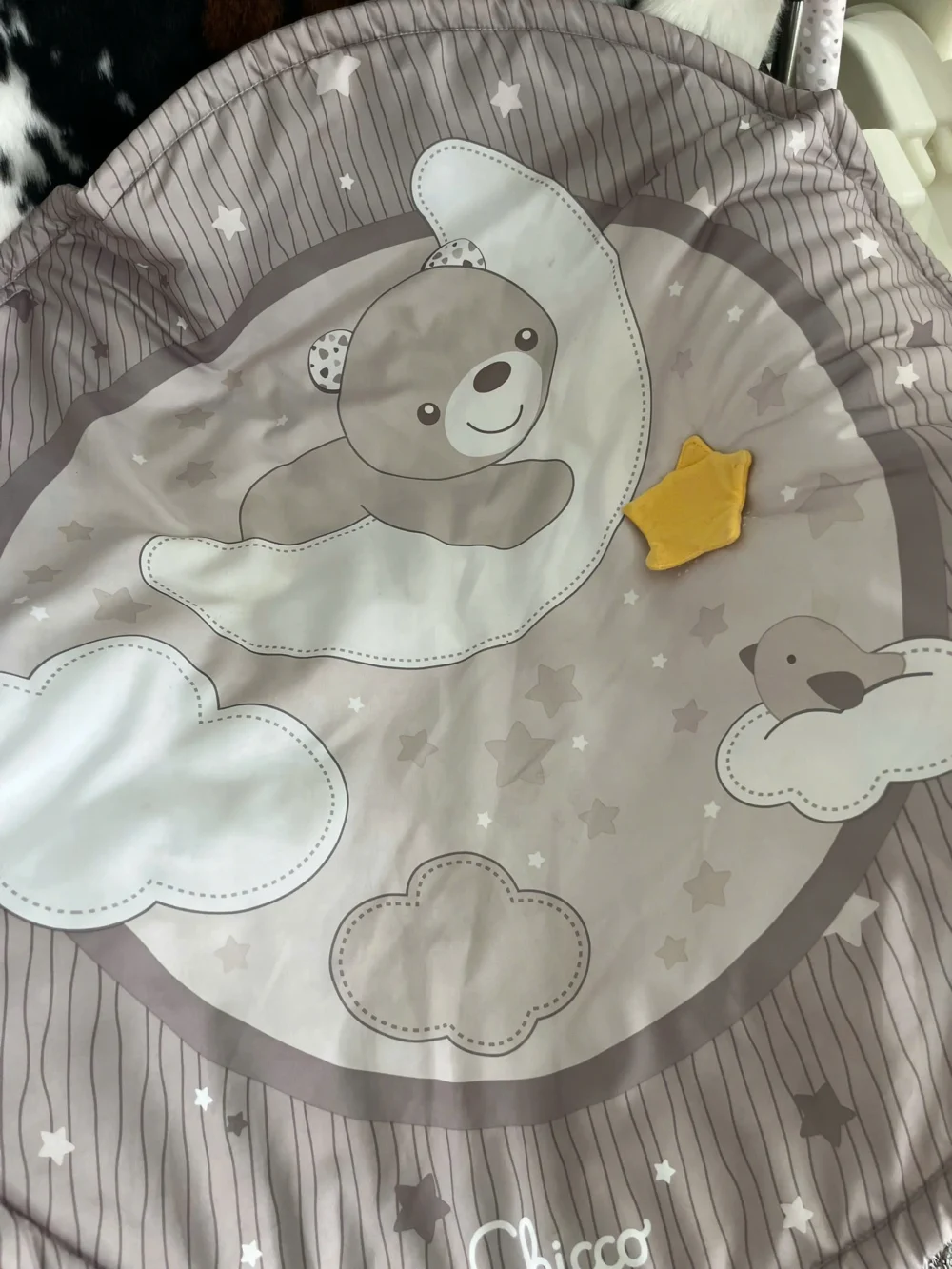Thảm chơi phát nhạc & màu sắc và gối tập tummy time Chicco màu xám be - Ảnh 12