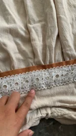 Váy đầm bé gái vải đũi Sora bebe màu be Sora bebe - Ảnh 5