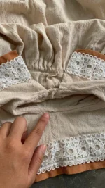 Váy đầm bé gái vải đũi Sora bebe màu be Sora bebe - Ảnh 7