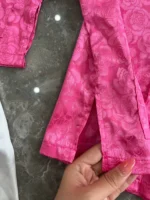 Set đồ bà ba cho bé gái kèm khăn màu hồng - Ảnh 7
