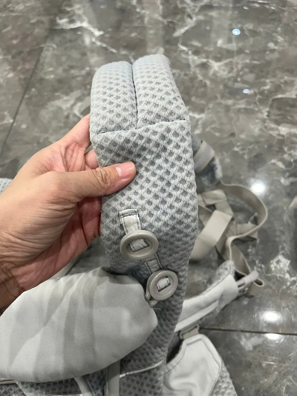 Địu Ergo baby Omni Breeze màu xám nhạt 0-4 tuổi (còn box) - Ảnh 11