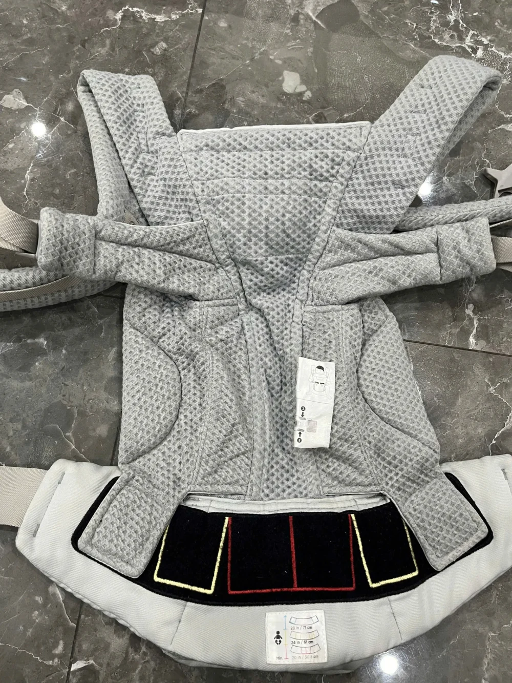 Địu Ergo baby Omni Breeze màu xám nhạt 0-4 tuổi (còn box) - Ảnh 17