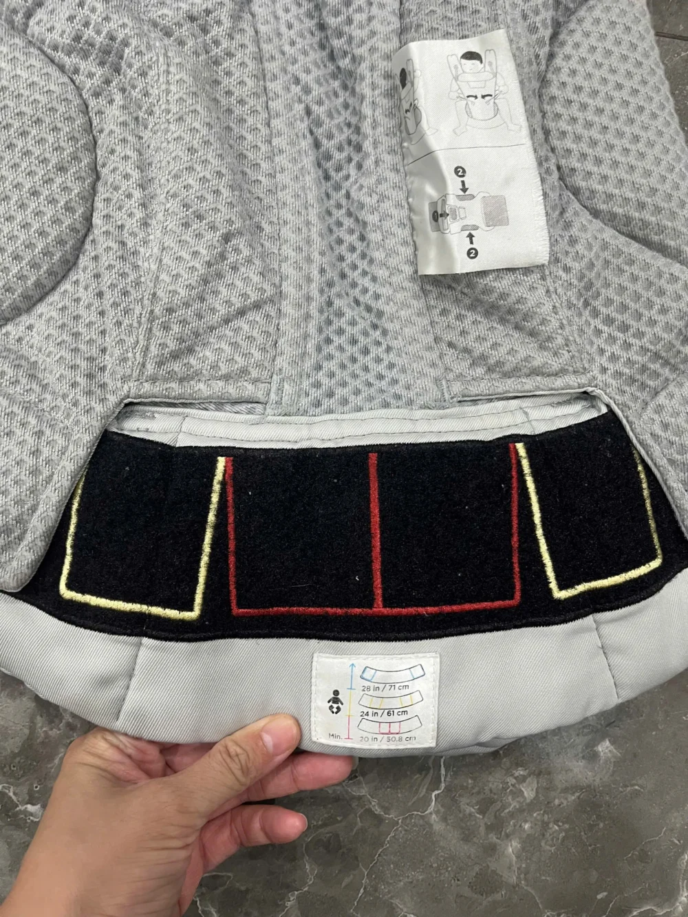 Địu Ergo baby Omni Breeze màu xám nhạt 0-4 tuổi (còn box) - Ảnh 19