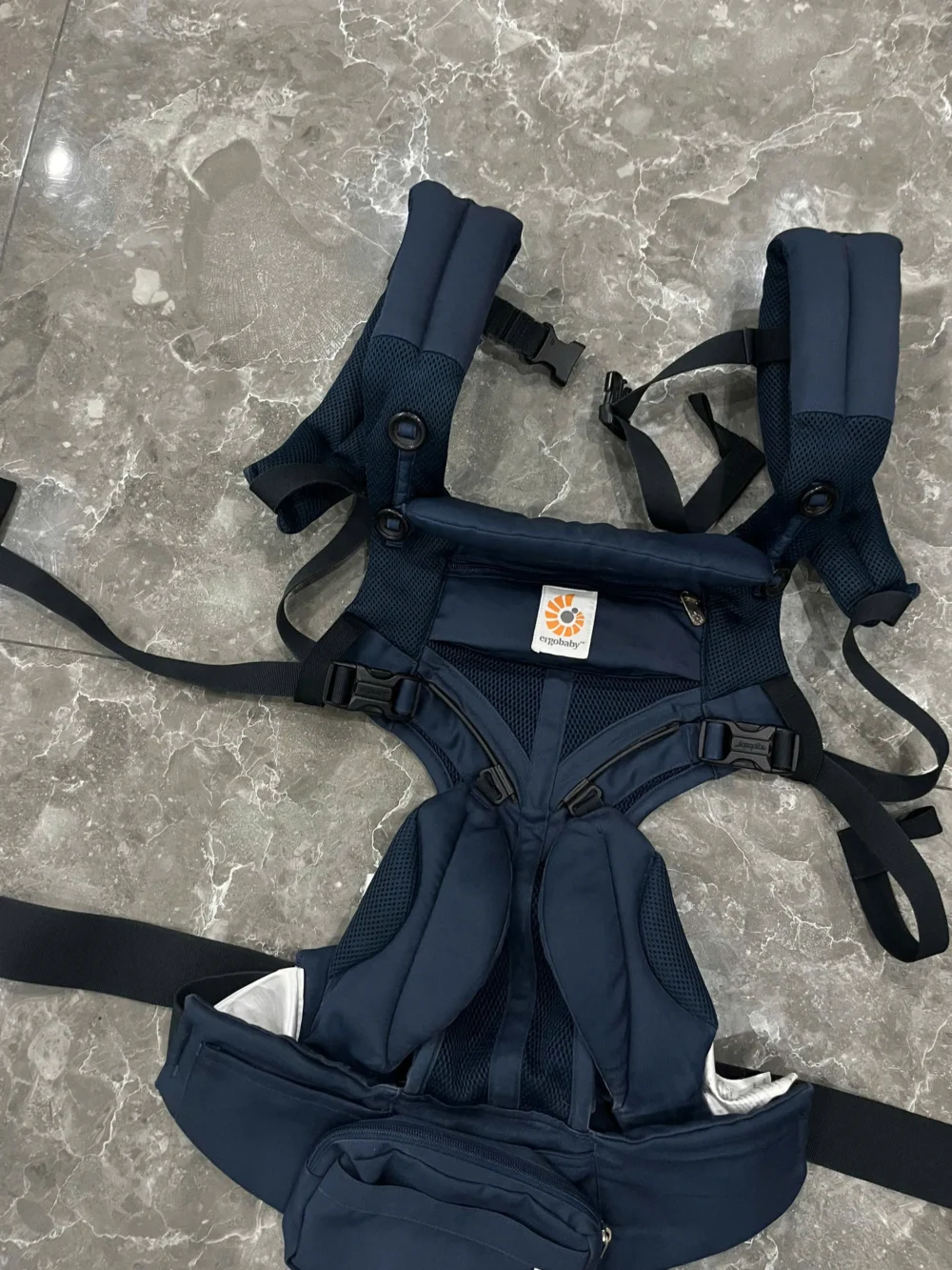 Địu Ergo baby Omni 360 cool air mesh màu xanh navy 0-4 tuổi (no box) - Ảnh 10