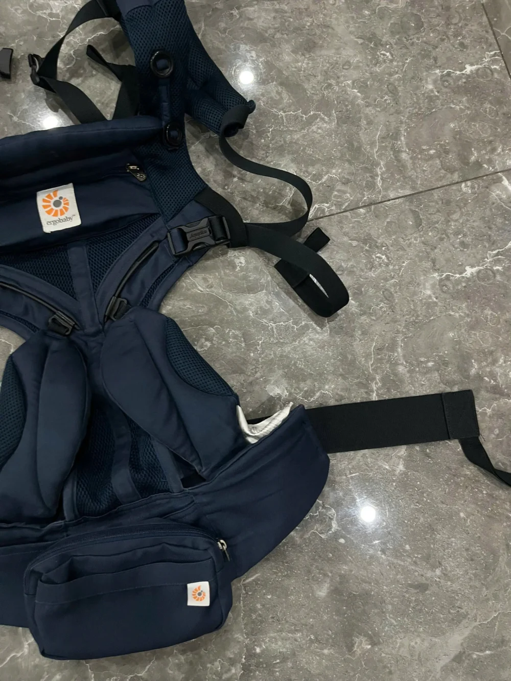 Địu Ergo baby Omni 360 cool air mesh màu xanh navy 0-4 tuổi (no box) - Ảnh 11