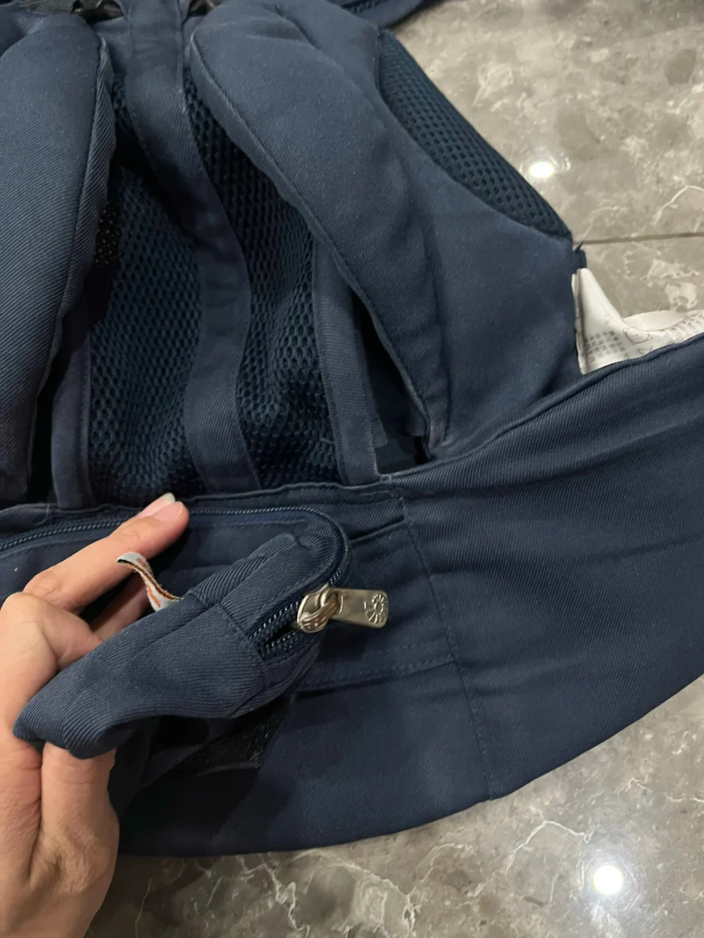 Địu Ergo baby Omni 360 cool air mesh màu xanh navy 0-4 tuổi (no box) - Ảnh 17