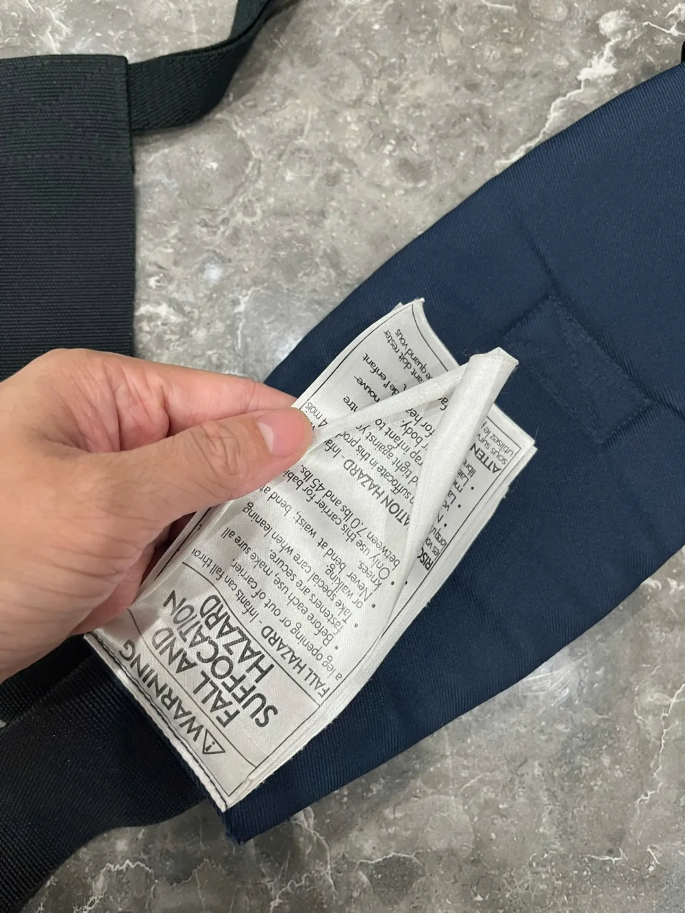 Địu Ergo baby Omni 360 cool air mesh màu xanh navy 0-4 tuổi (no box) - Ảnh 3