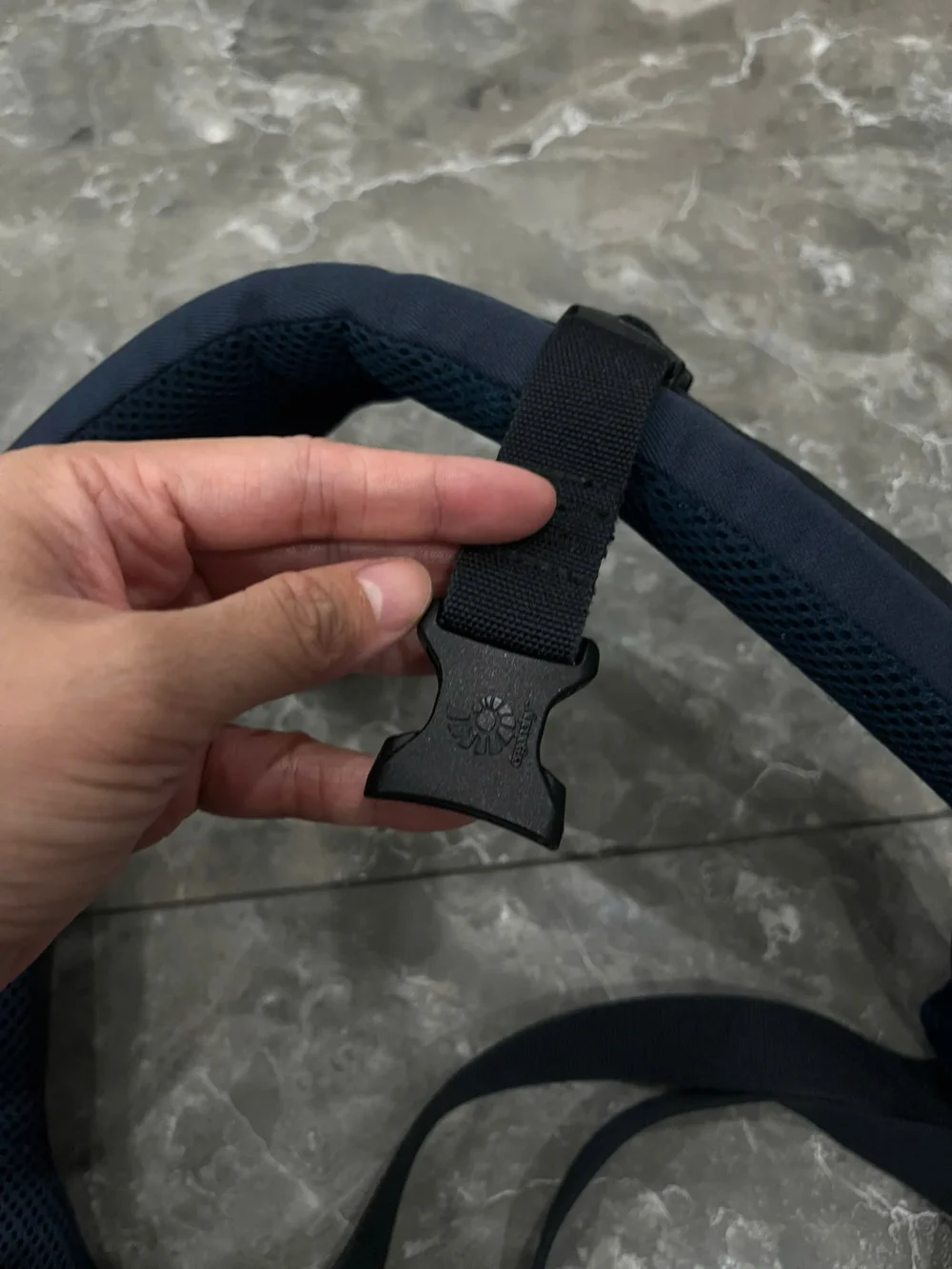 Địu Ergo baby Omni 360 cool air mesh màu xanh navy 0-4 tuổi (no box) - Ảnh 9