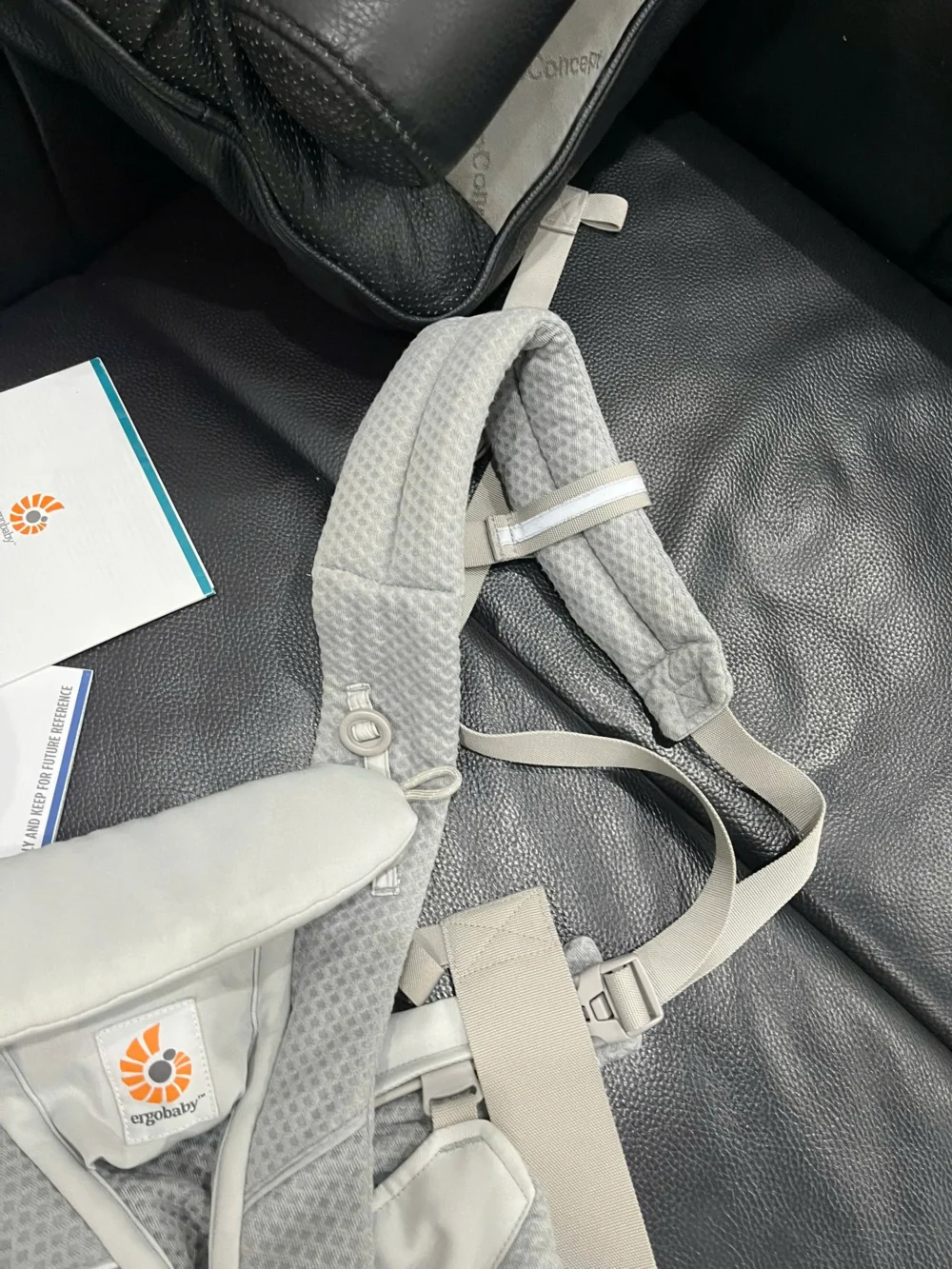 Địu Ergo baby Omni Breeze màu xám nhạt 0-4 tuổi (no box) - Ảnh 12