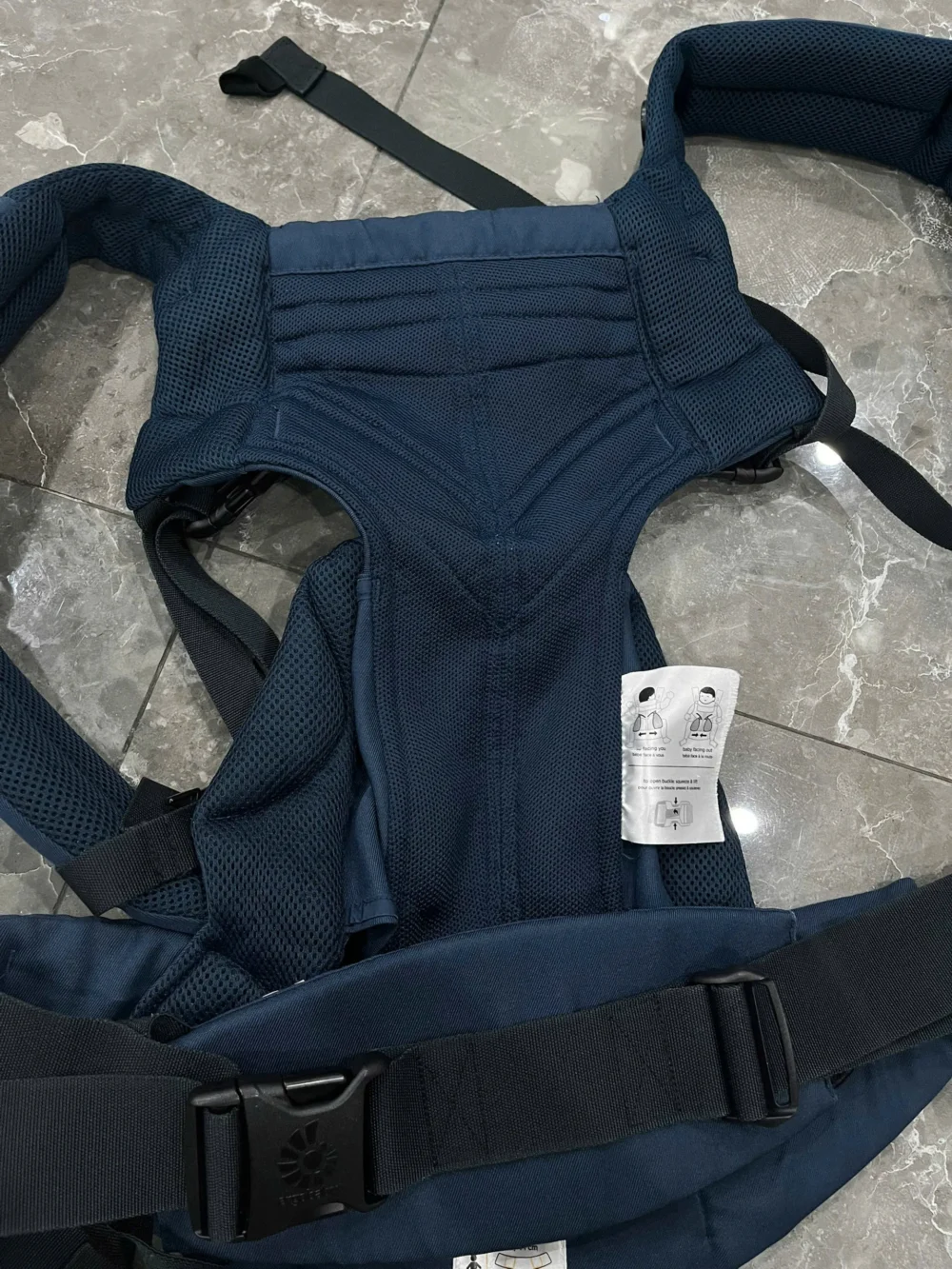 Địu Ergo baby Omni 360 cool air mesh màu xanh navy 0-4 tuổi (còn box) - Ảnh 12