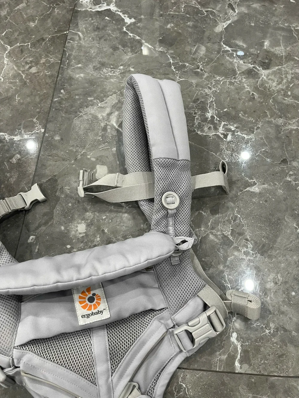 Địu Ergo baby Omni 360 cool air mesh màu xám nhạt 0-4 tuổi (no box) - Ảnh 11