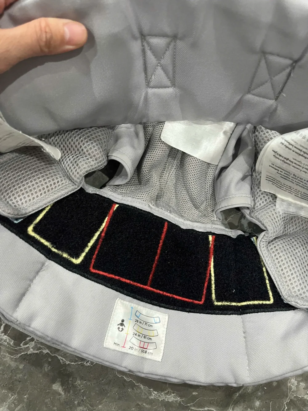 Địu Ergo baby Omni 360 cool air mesh màu xám nhạt 0-4 tuổi (no box) - Ảnh 3