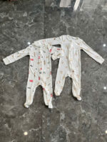 Set 4 sleep Sleepsuit liền thân cho bé mix brand Tu & Carter 6-9 tháng - Ảnh 11