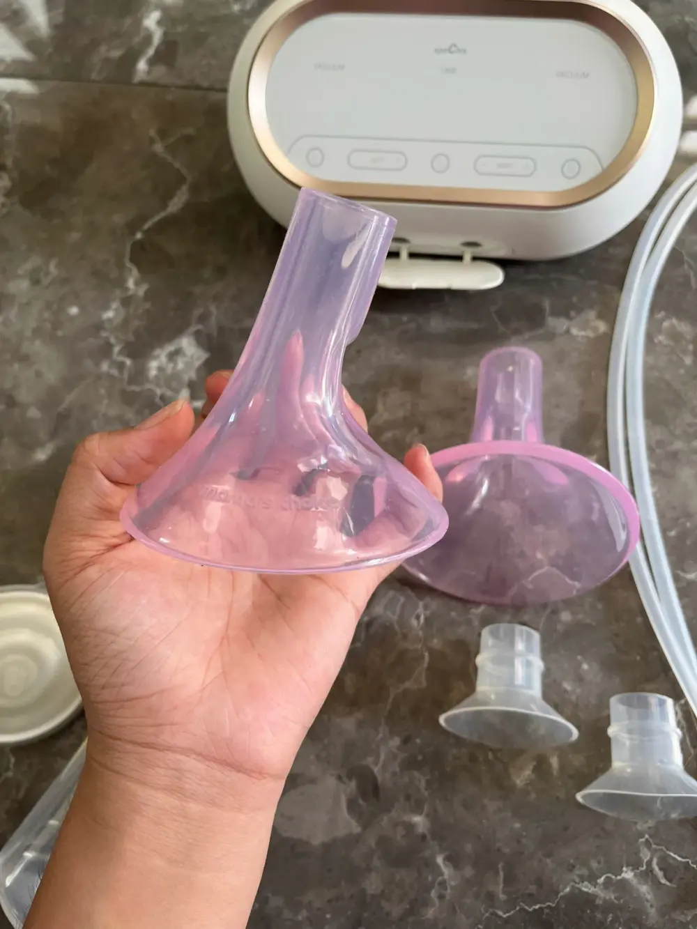 Máy hút sữa điện đôi Spectra Dual Compact (thiếu bình sữa, cổ nối, van cổ vịt, tặng kèm 2 bình trữ sữa Medela & cặp phễu Mamachoice) - Ảnh 3