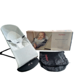 Ghế rung Baby Bjorn vải air mesh màu xám trắng (còn box & dustbag) 0-18M tối đa 13kg