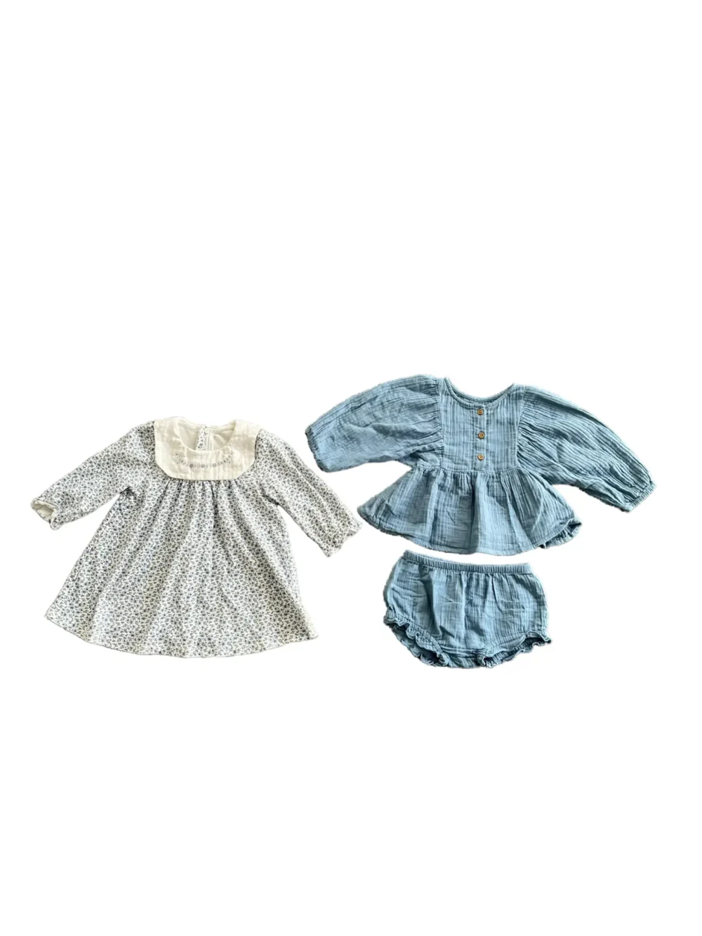Set 2 bộ đồ cho bé gái mix brand Cloud Island Blue và Agaban