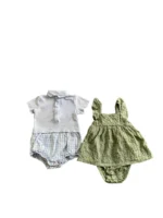 Set 2 bộ đồ bé gái mix brand Mothercare & Carter's
