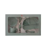 Set đồ ăn dặm 7 món silicon cao cấp màu xanh Elmich