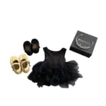 Set váy ba lê Dolly của Le Petit Tom (tặng kèm 2 giày nhung cho bé size 14cm & 16cm và vương miện hoá trang)