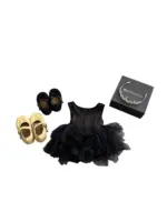 Set váy ba lê Dolly của Le Petit Tom (tặng kèm 2 giày nhung cho bé size 14cm & 16cm và vương miện hoá trang)