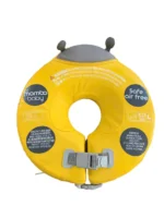 Phao bơi đeo cổ cho bé chống lật an toàn chuyên dùng cho spa thuỷ liệu màu vàng MamboBaby (hình chú ong vàng)