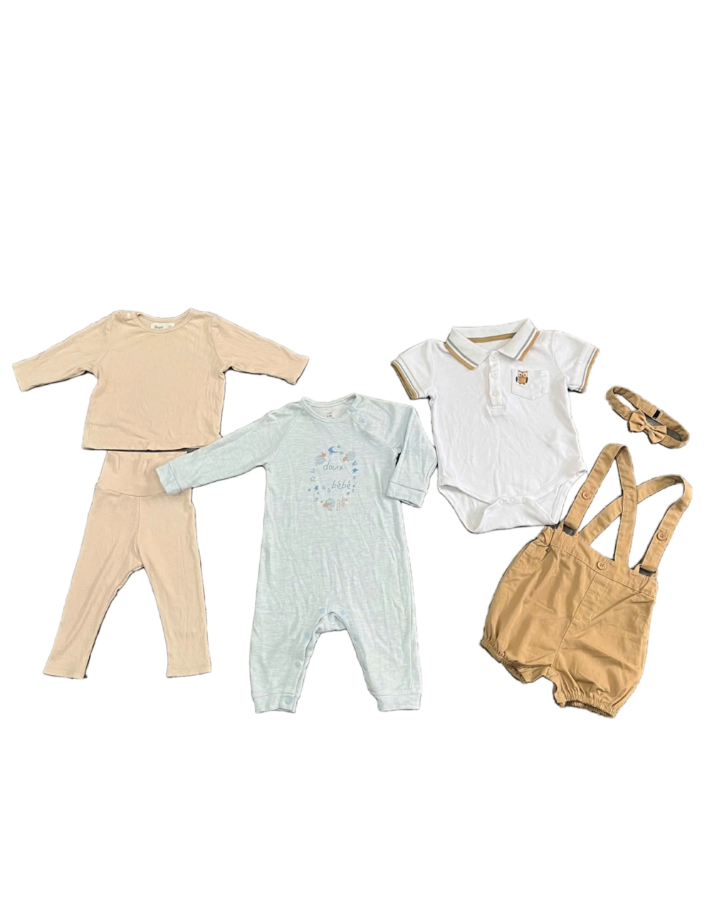 Set 3 bộ đồ bé trai mix brand size 6 đến 12 tháng (tặng kèm bộ bodysuit dài tay Nous) - Ảnh 1