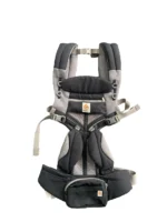 Địu Ergo baby Omni 360 cool air mesh màu xám phối đen 0-4 tuổi
