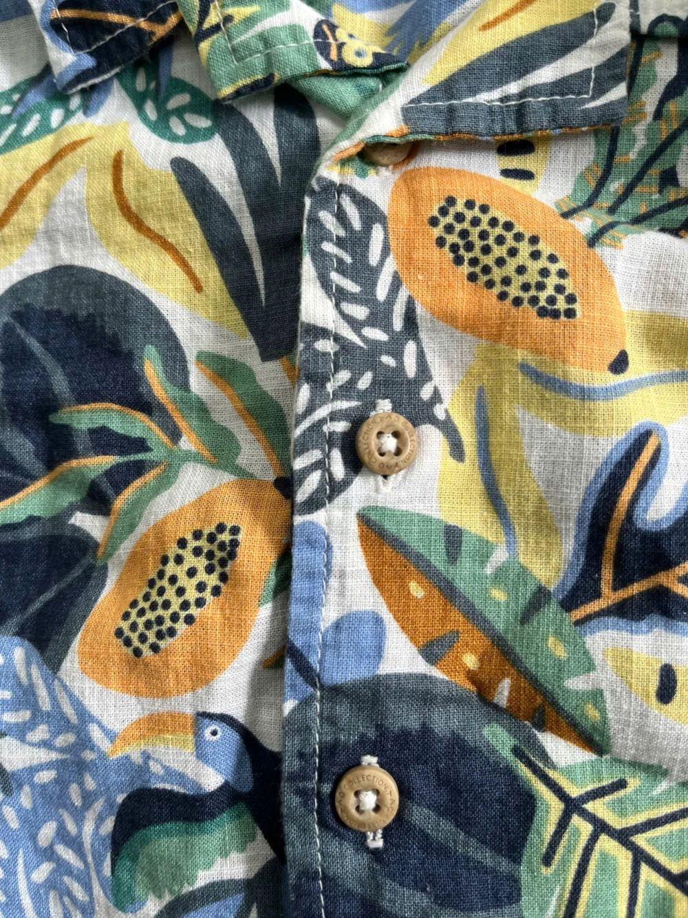 Set bộ đồ hoa mùa hè Áo sơ mi và quần đùi bé trai Tape à l'Oeil (3 đến 6 tháng) - Ảnh 2