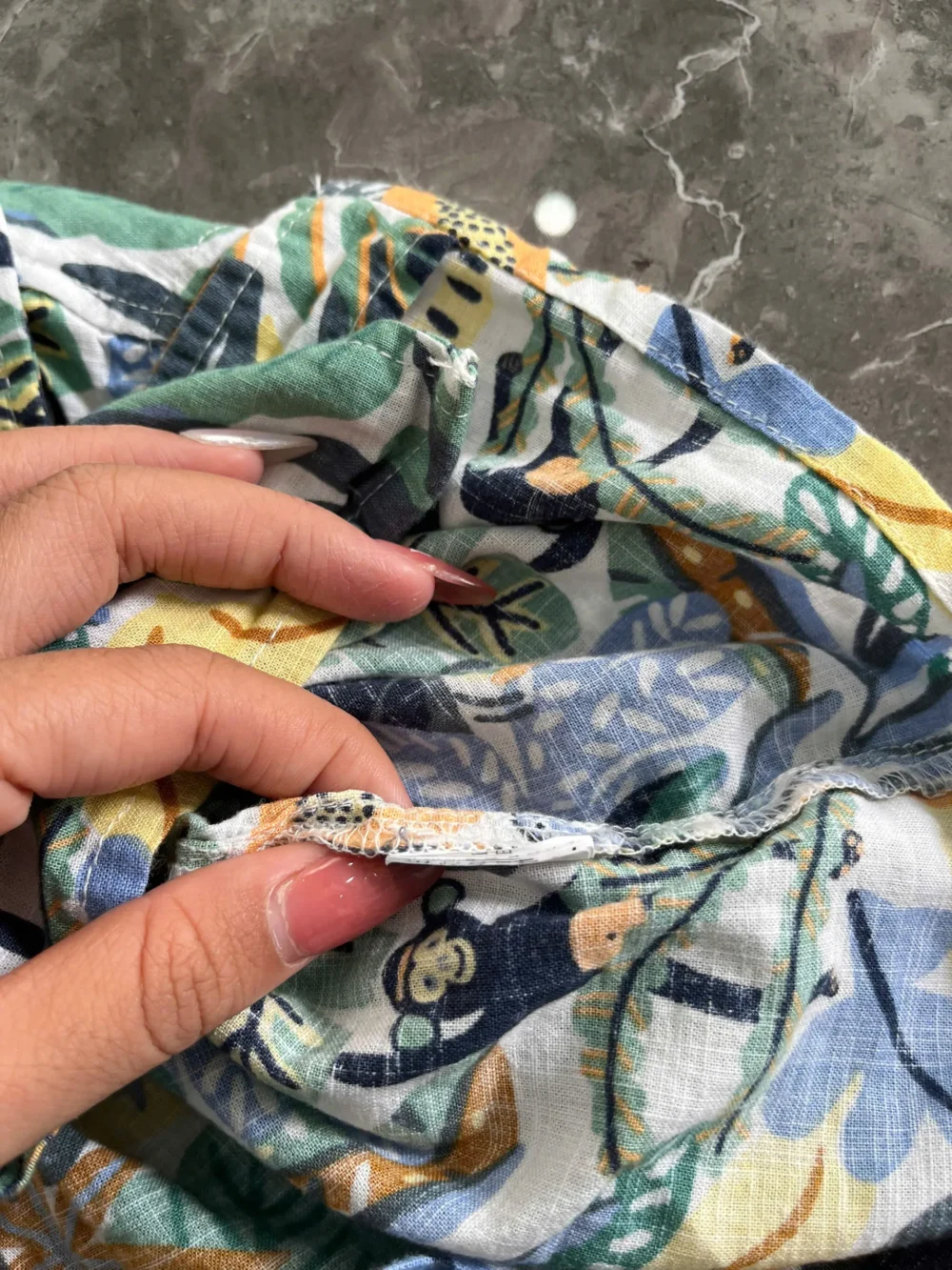 Set bộ đồ hoa mùa hè Áo sơ mi và quần đùi bé trai Tape à l'Oeil (3 đến 6 tháng) - Ảnh 3