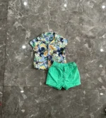 Set bộ đồ hoa mùa hè Áo sơ mi và quần đùi bé trai Tape à l'Oeil (3 đến 6 tháng) - Ảnh 9